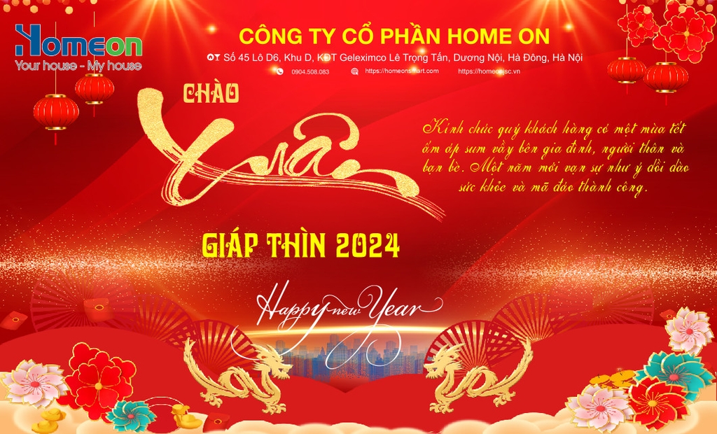 Công ty Home On Chúc mừng năm mới 2024