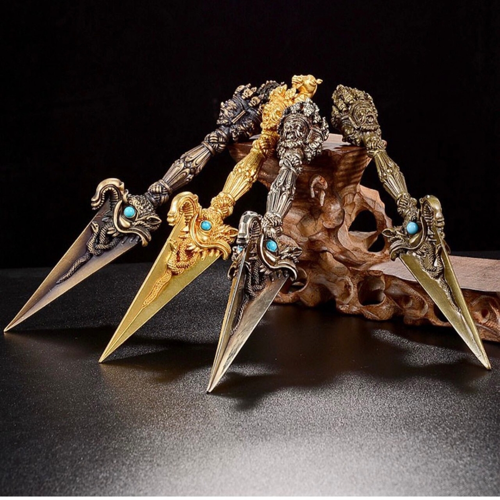 Đao Kim Cang Phurba Đồng Vàng  22CM Vajrakilaya