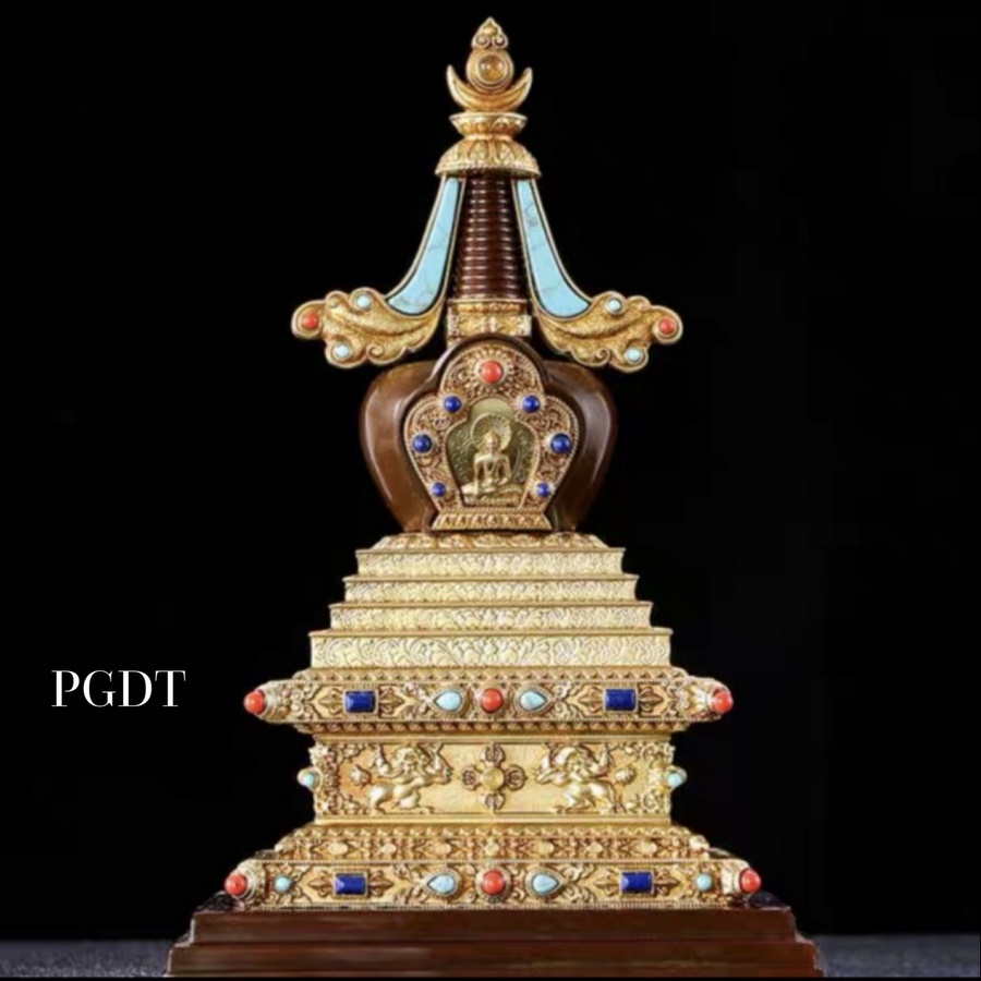 Bảo Tháp Giác Ngộ Bằng Đồng Nguyên Chất