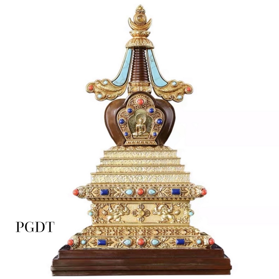 Bảo Tháp Giác Ngộ Bằng Đồng Nguyên Chất