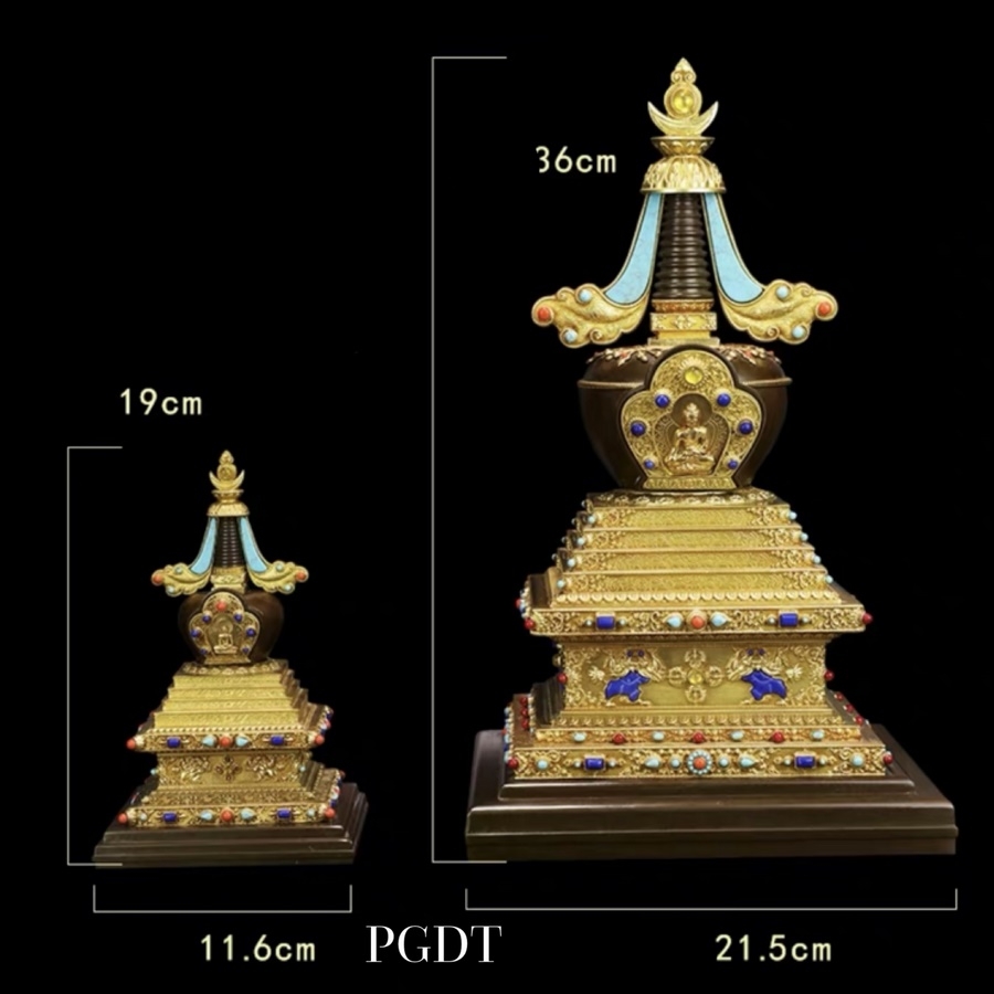 Bảo Tháp Giác Ngộ Bằng Đồng Nguyên Chất