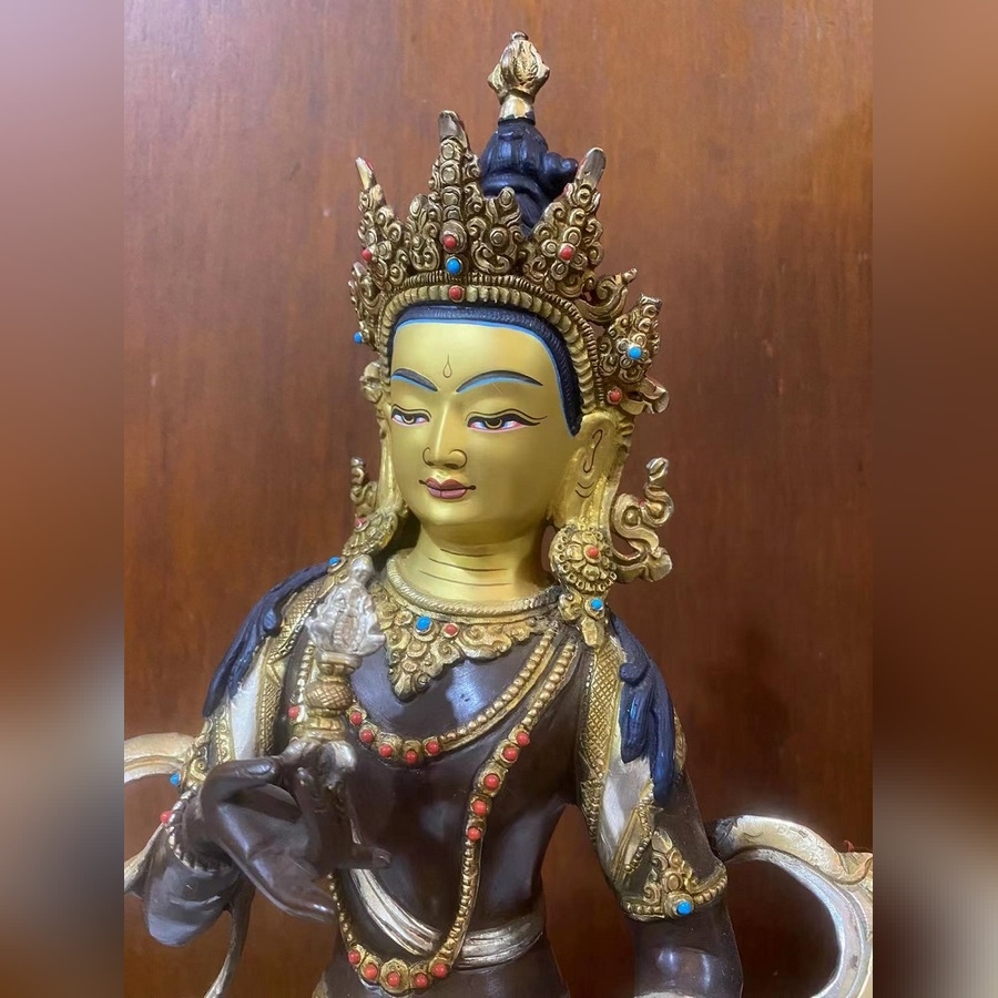 Kim Cang Tát Đỏa 33cm - tượng Phật đồng Nepal