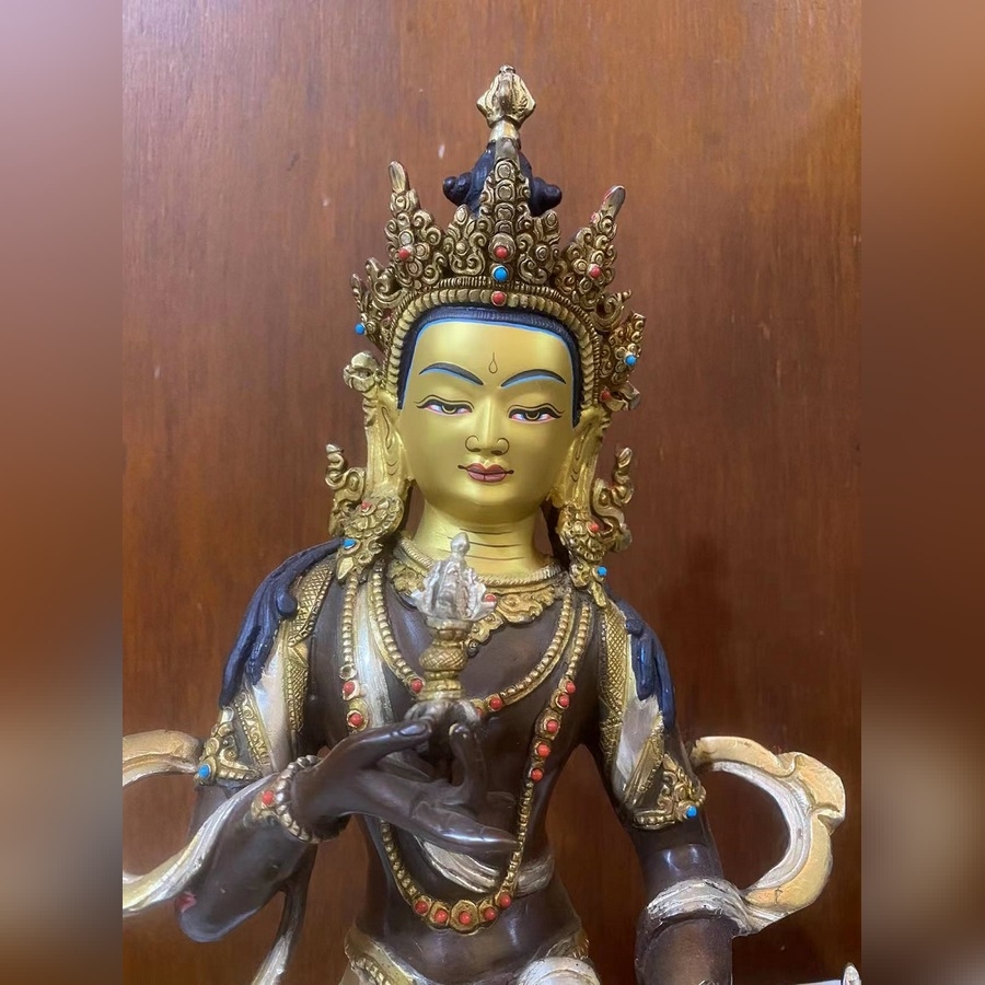 Kim Cang Tát Đỏa 33cm - tượng Phật đồng Nepal