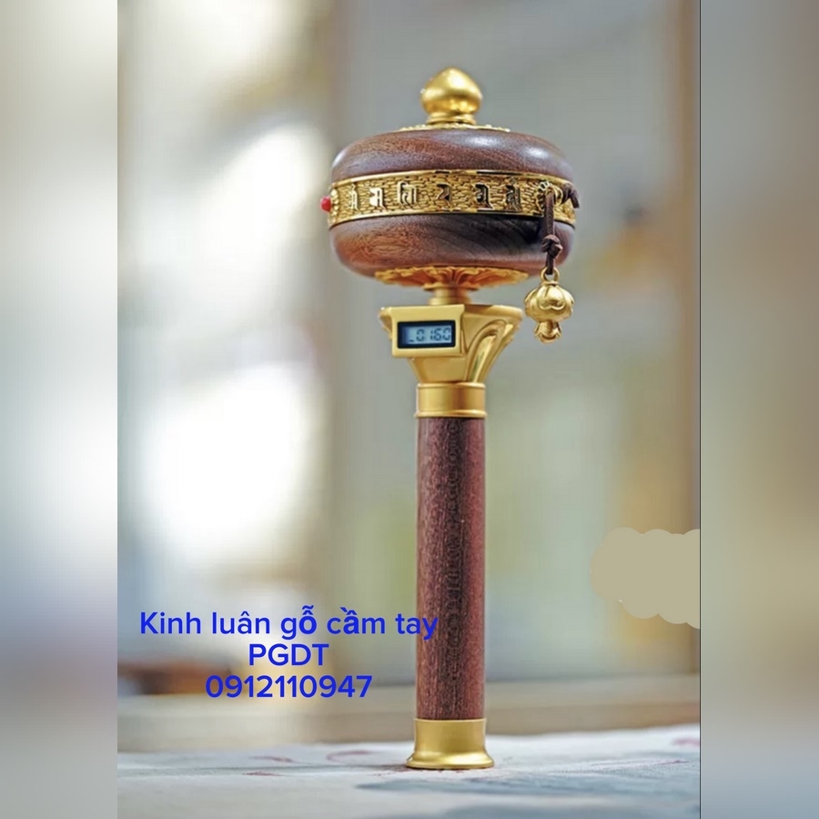 Kinh Luân gỗ cầm tay tích hợp đếm biến số tự động