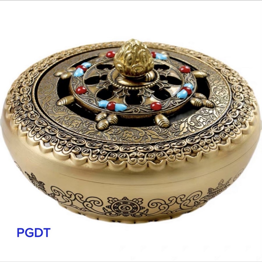 Lư Trầm Bình Bát Khắc Hoa Văn Tám Tướng Cát Tường