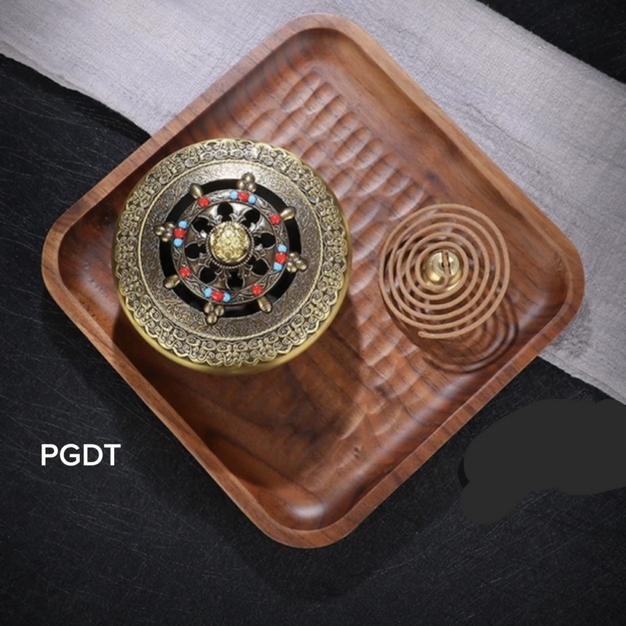 Lư Trầm Bình Bát Khắc Hoa Văn Tám Tướng Cát Tường