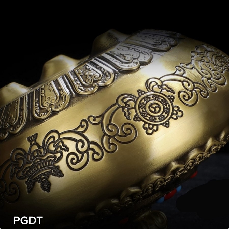 Lư Trầm Bình Bát Khắc Hoa Văn Tám Tướng Cát Tường