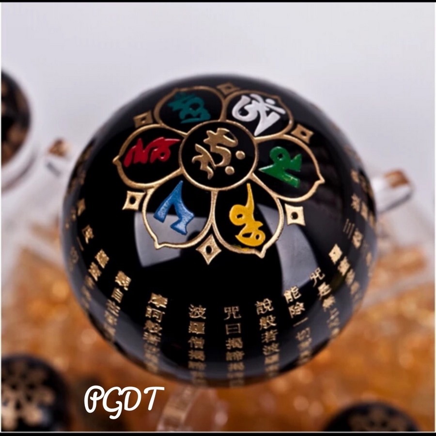 QUẢ CẦU OSIDIAN KHẮC BÁT NHÃ TÂM KINH