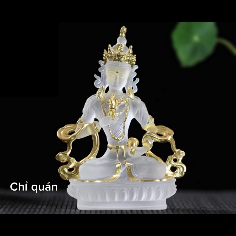 Tôn Tượng Kim Cang Tát Đỏ Bằng Đá Liuli Cỡ Bé