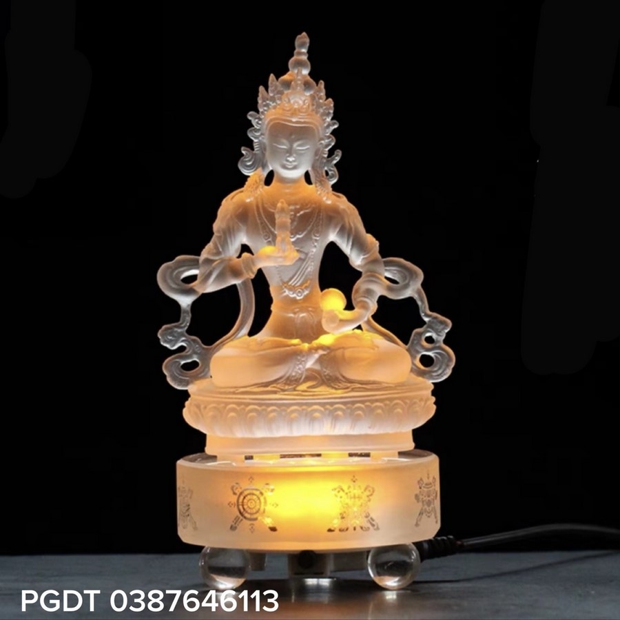 Tôn Tượng Kim Cang Tát Đỏ Bằng Đá Liuli Cỡ Bé