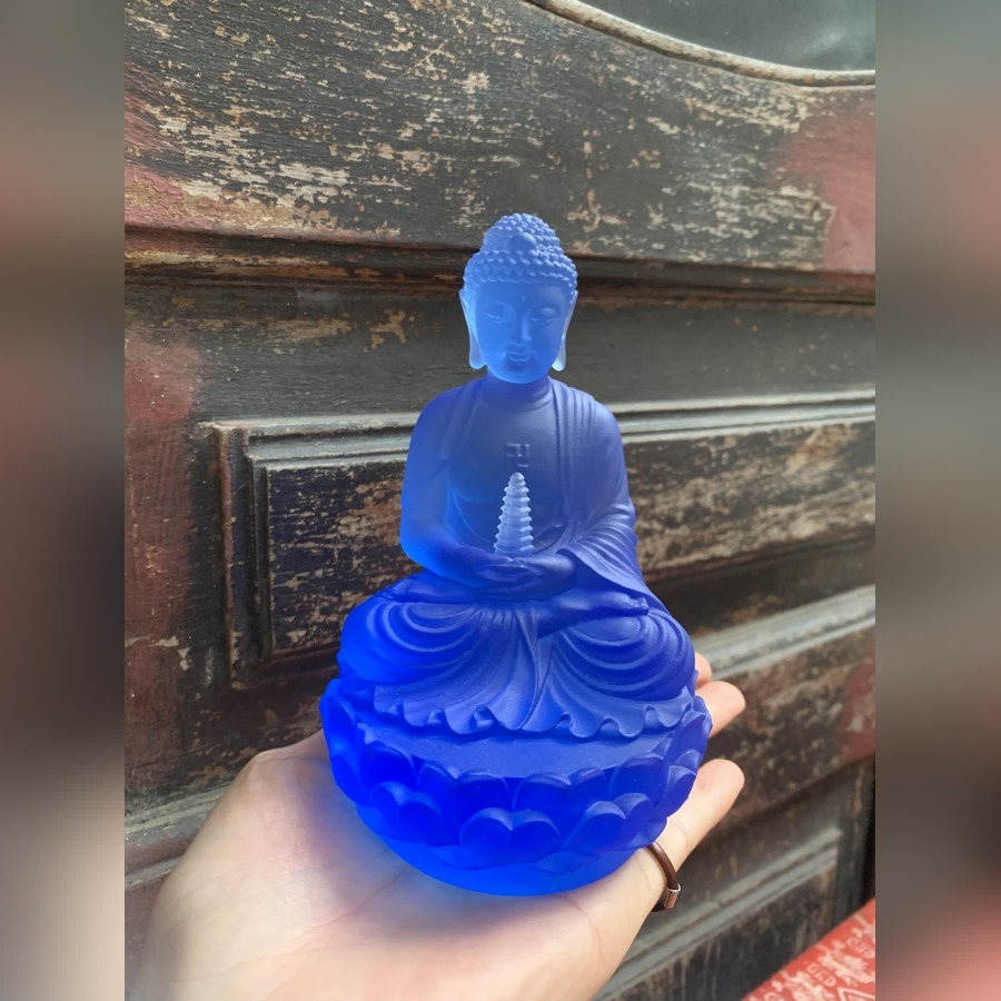 PHẬT DƯỢC SƯ kiểu Tịnh Độ bằng đá liuli