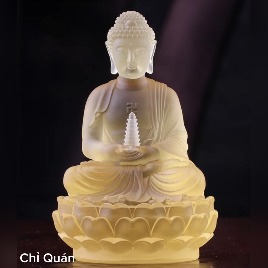 PHẬT DƯỢC SƯ kiểu Tịnh Độ bằng đá liuli