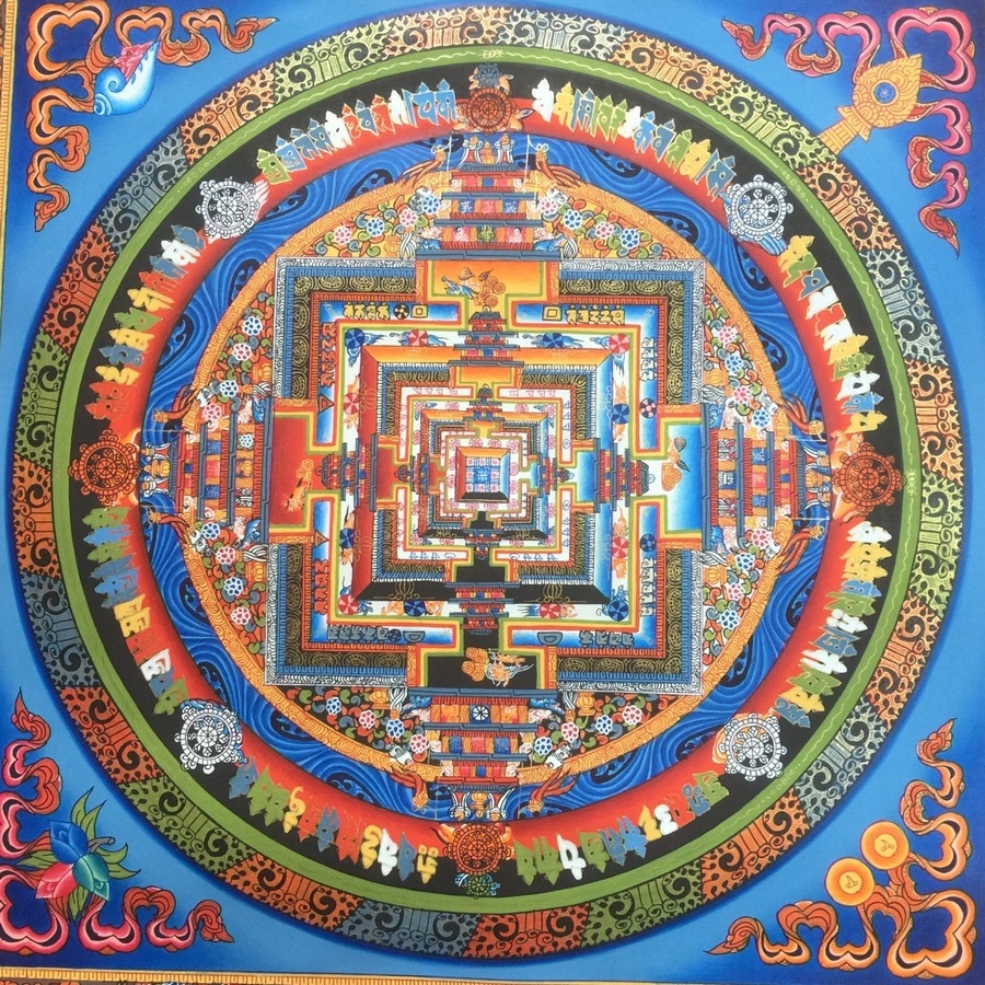 TRANH THANGKA MANDALA KALACHARKA LỚN