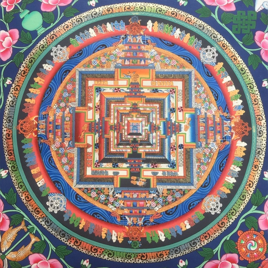 TRANH THANGKA MANDALA KALACHARKA LỚN