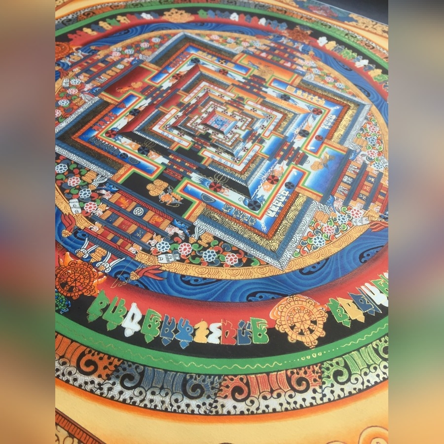 TRANH THANGKA MANDALA KALACHARKA LỚN
