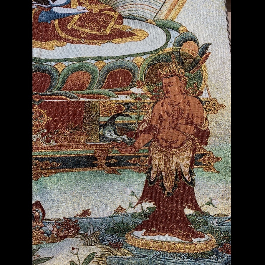 Tranh Thangka Phật Dược Sư - Tranh Thêu