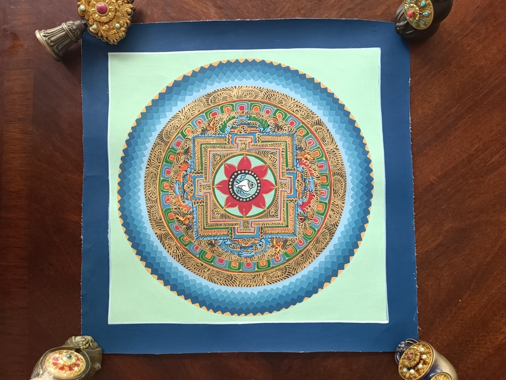 Tranh thangka Mandala Kalacharka