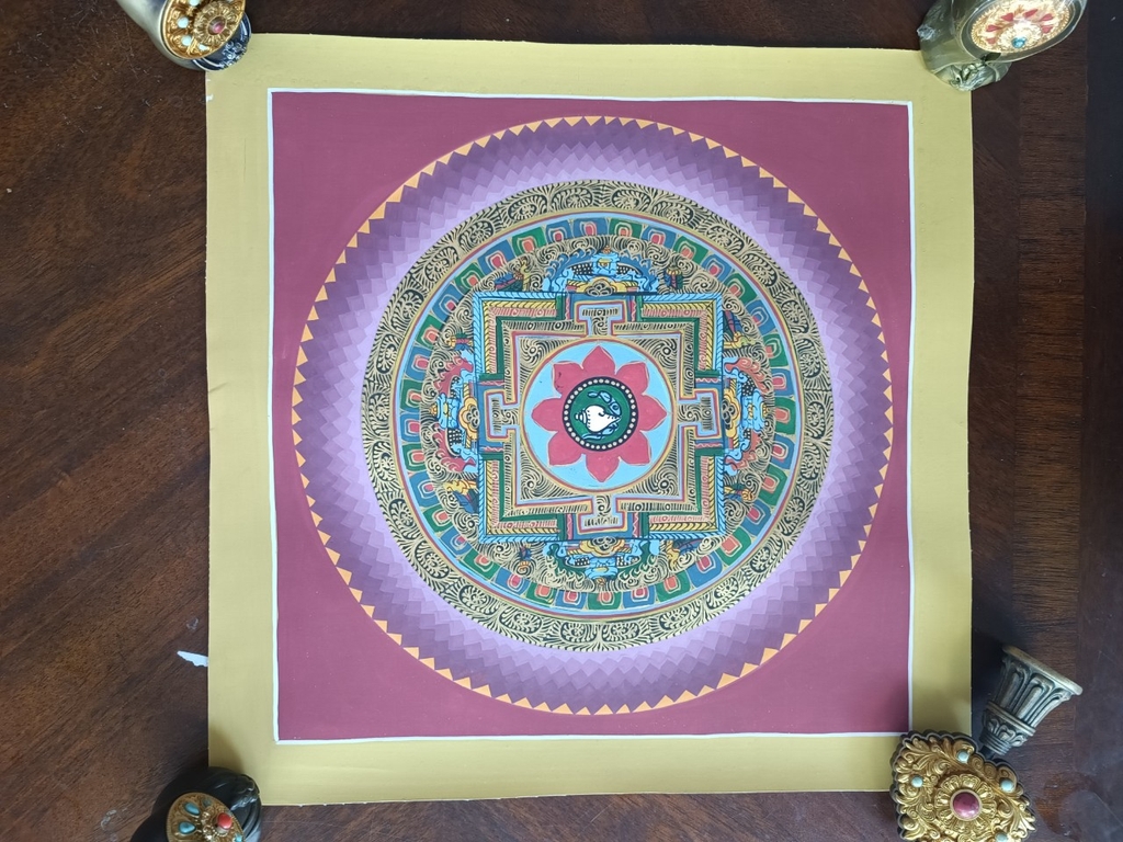 Tranh thangka Mandala Kalacharka