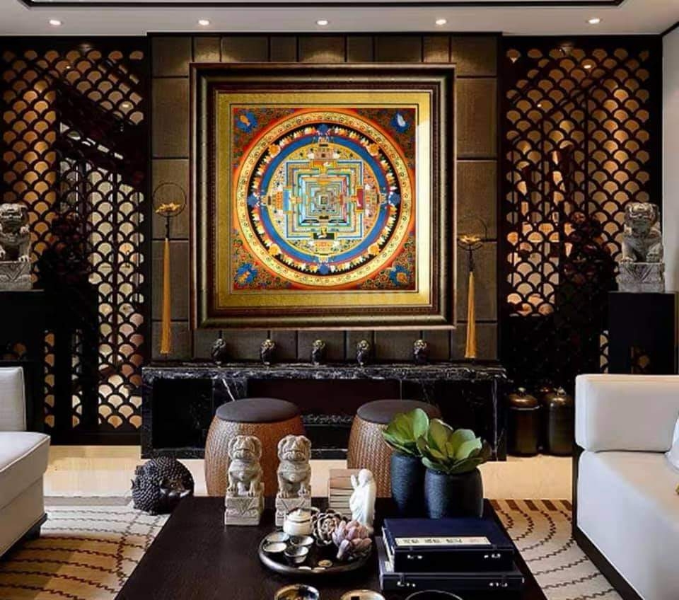 Tranh thangka Mandala Kalacharka