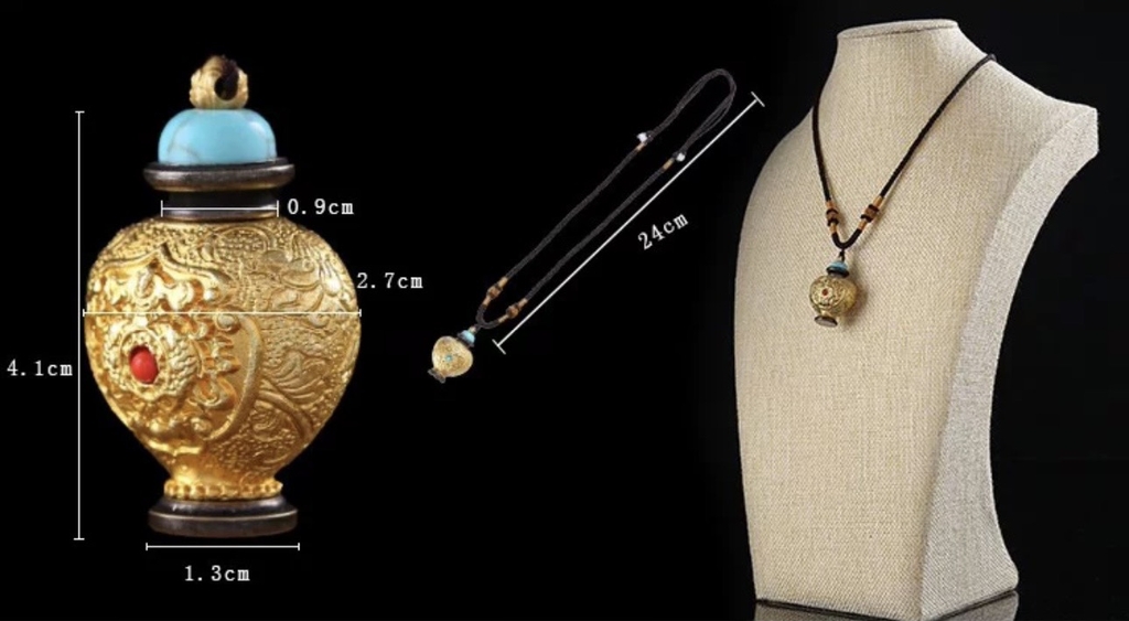 Gau bảo bình đựng thuốc pháp đeo cổ