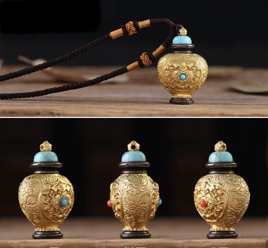 Gau bảo bình đựng thuốc pháp đeo cổ