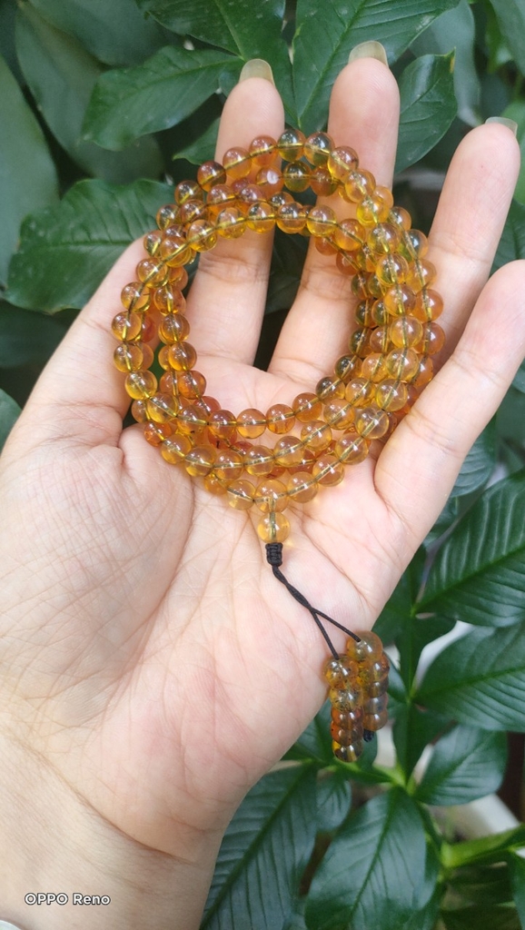 Chuỗi hổ phách màu trà