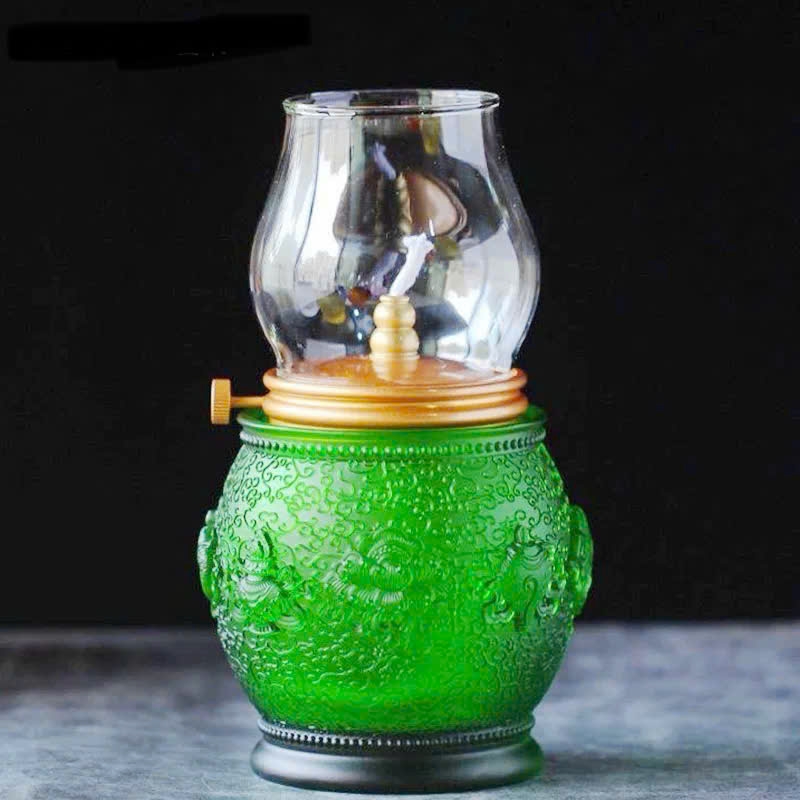 Đèn dầu liuli Bát Kiết Tường