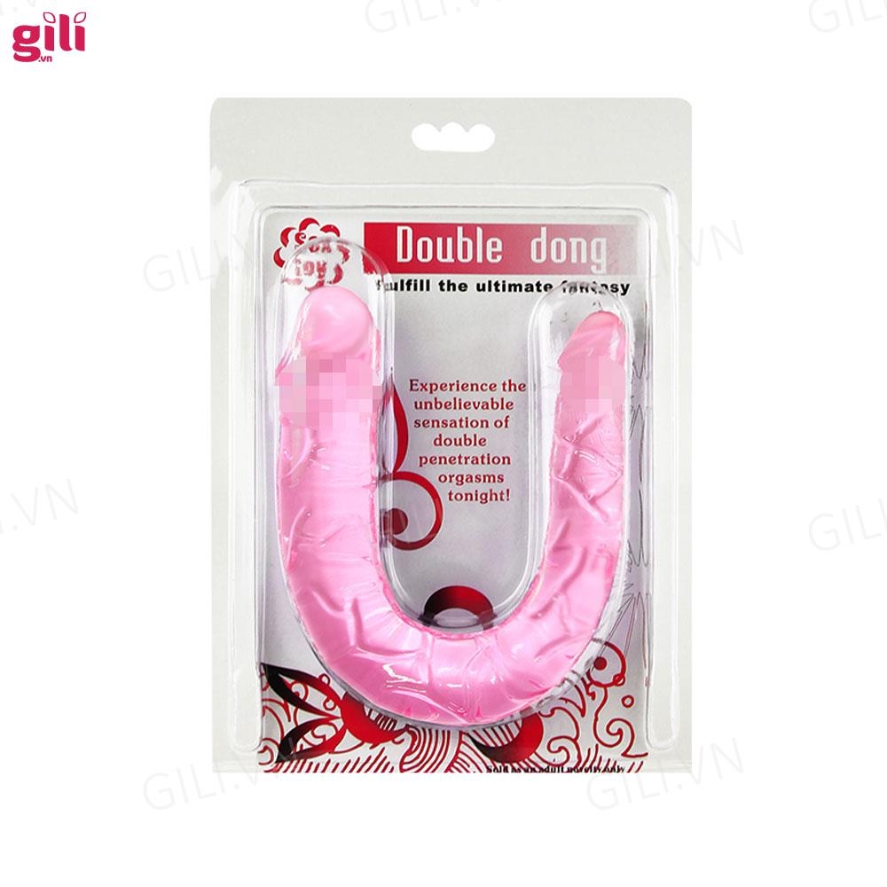 Dương vật giả Baile Double Dong 2 đầu silicone trong suốt chính hãng