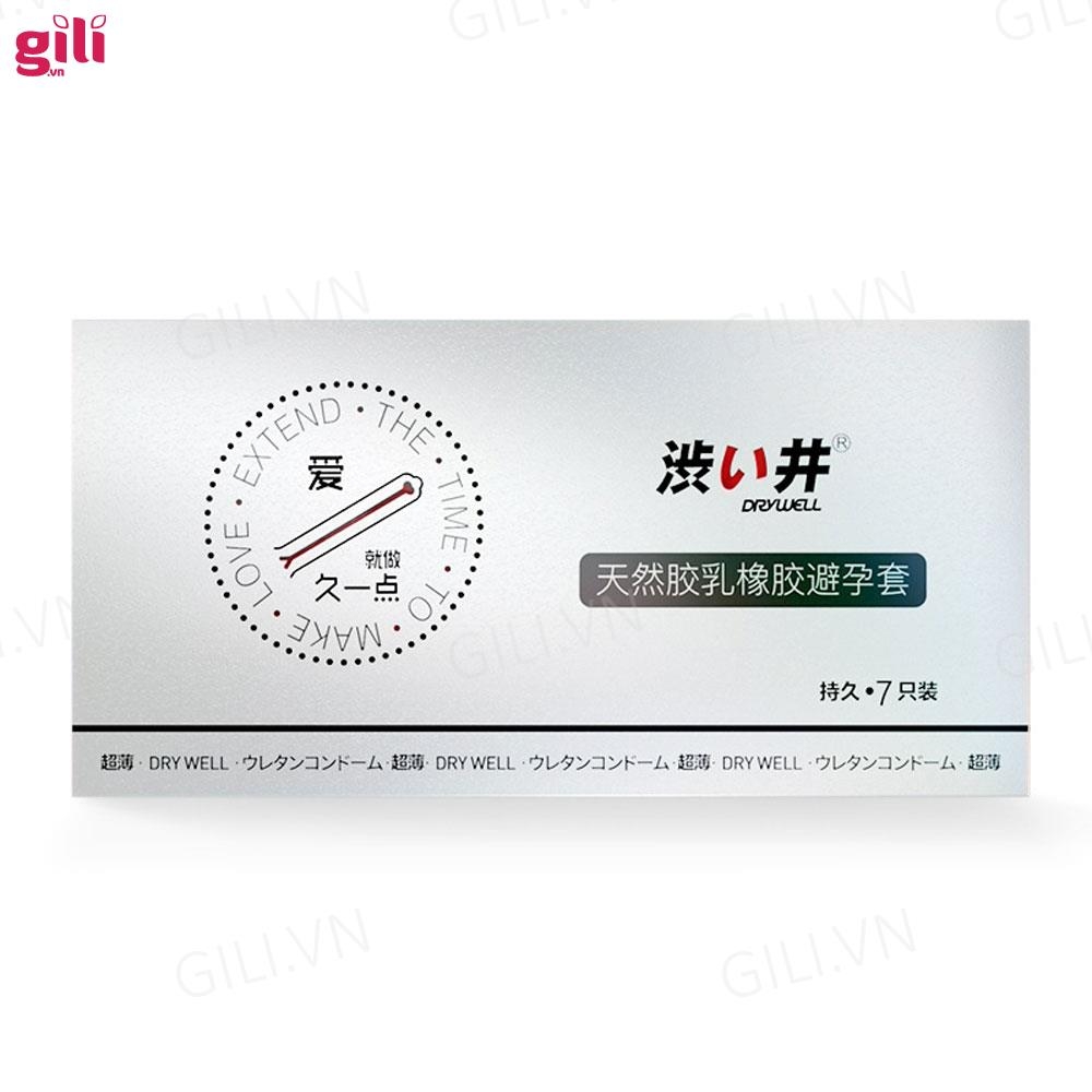 Bao cao su Drywell Long Lasting hộp 7 chiếc kéo dài thời gian chính hãng