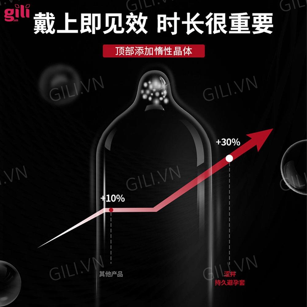 Bao cao su Drywell Long Lasting hộp 3 chiếc kéo dài thời gian chính hãng