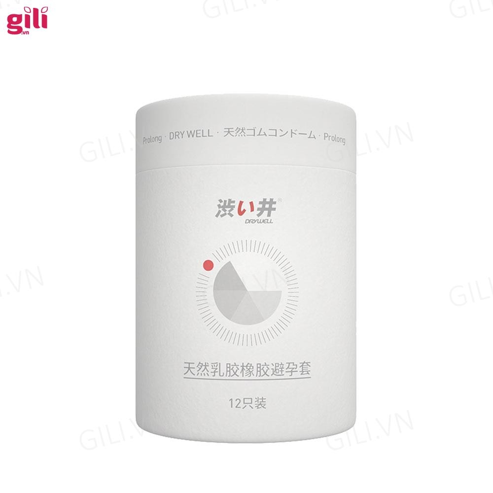 Bao cao su Drywell Long Lasting Pro hộp 12 chiếc kéo dài thời gian chính hãng