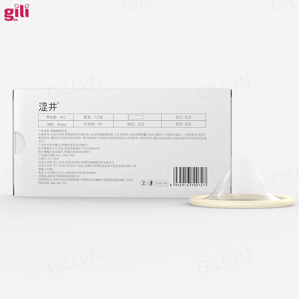 Bao cao su siêu mỏng DryWell Ultra Thin 001 7 chiếc chính hãng