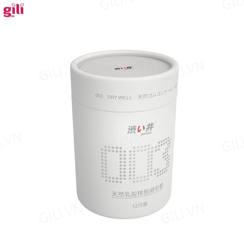 Bao cao su siêu mỏng DryWell Ultra Thin Pro 003 12 chiếc chính hãng