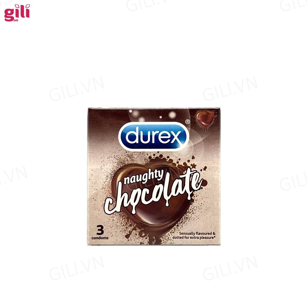 Bao cao su Durex Naughty Chocolate hộp 3 chiếc chính hãng