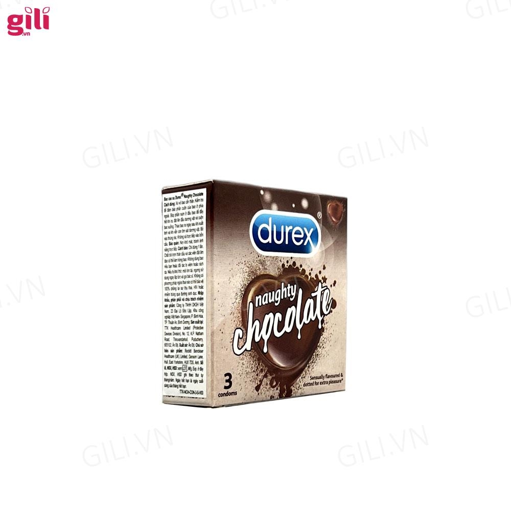 Bao cao su Durex Naughty Chocolate hộp 3 chiếc chính hãng