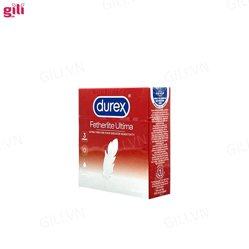 Bao cao su Durex Fetherlite Ultima hộp 3 chiếc siêu mỏng chính hãng