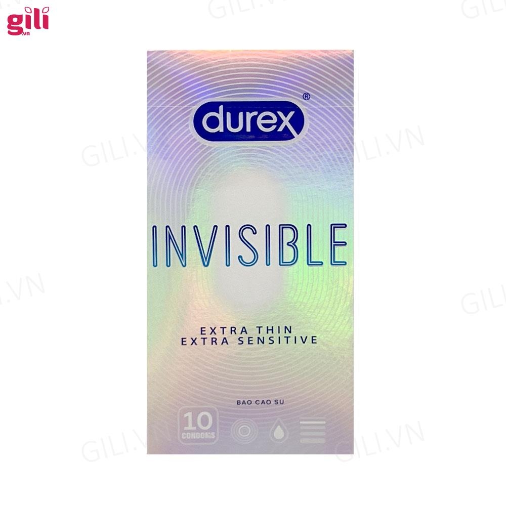 Bao cao su siêu mỏng Durex Invisible hộp 10 chiếc chính hãng