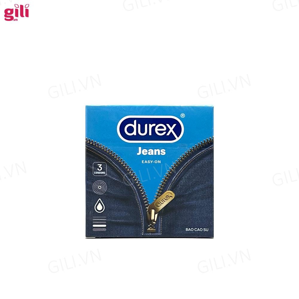 Bao cao su Durex Jeans Easy-On hộp 3 chiếc chính hãng