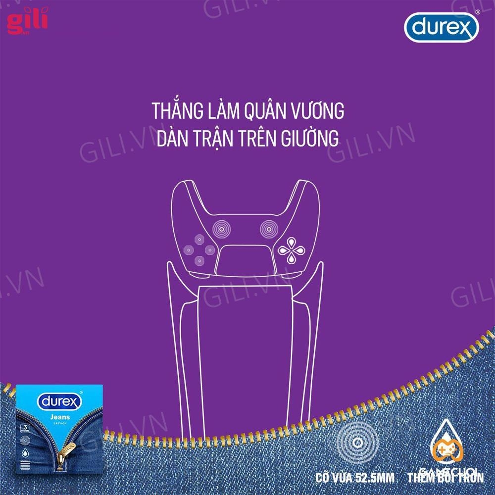 Bao cao su Durex Jeans Easy-On hộp 3 chiếc chính hãng