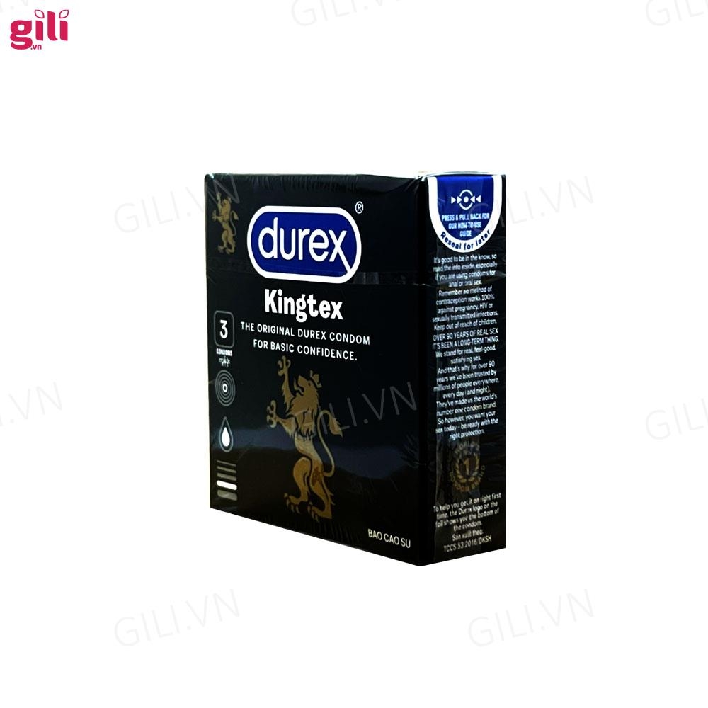 Bao cao su siêu mỏng Durex Kingtex hộp 3 chiếc chính hãng