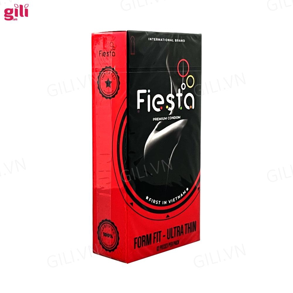 Bao cao su Fiesta Form Fit Ultra Thin hộp 12 chiếc siêu mỏng chính hãng