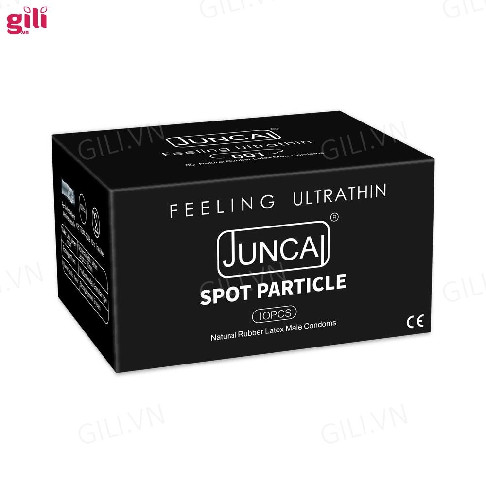 Bao cao su siêu mỏng Juncai Spot Particle hộp 10 chiếc chính hãng