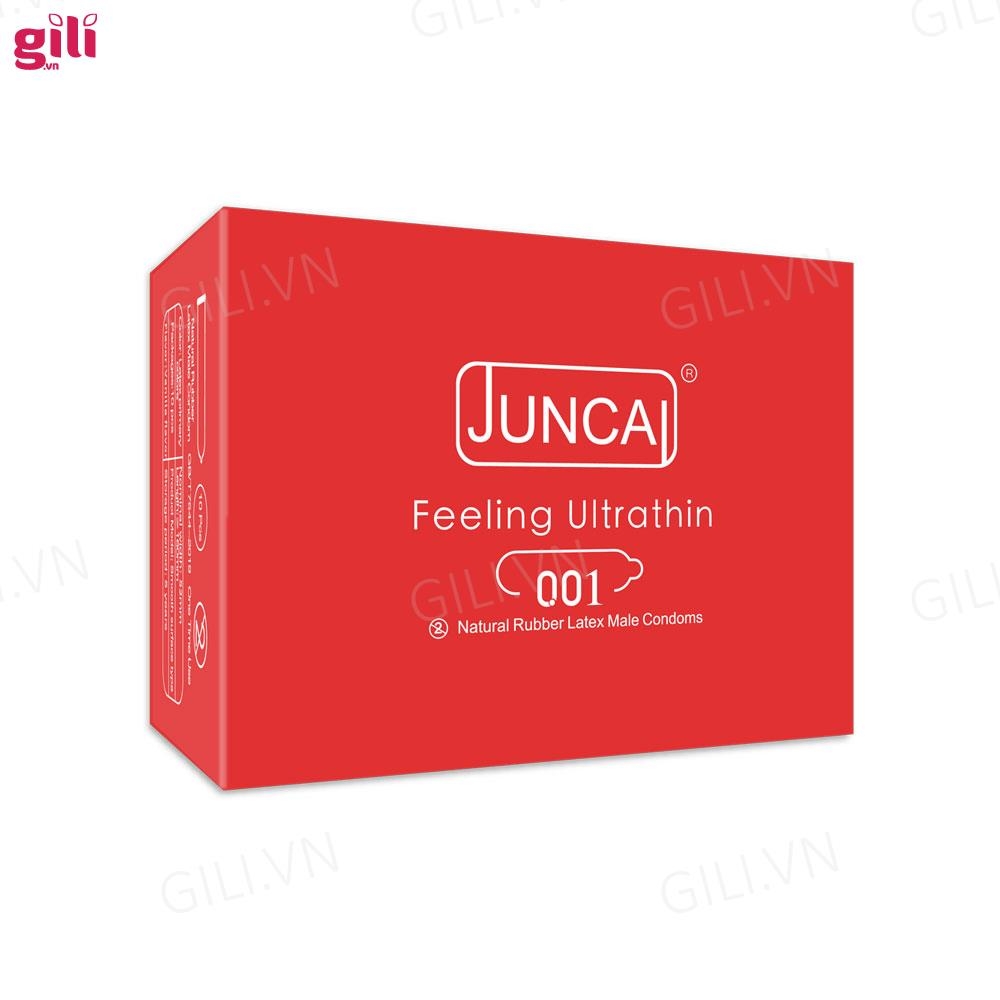 Bao cao su siêu mỏng Juncai Ultra Slim hộp 10 chiếc chính hãng