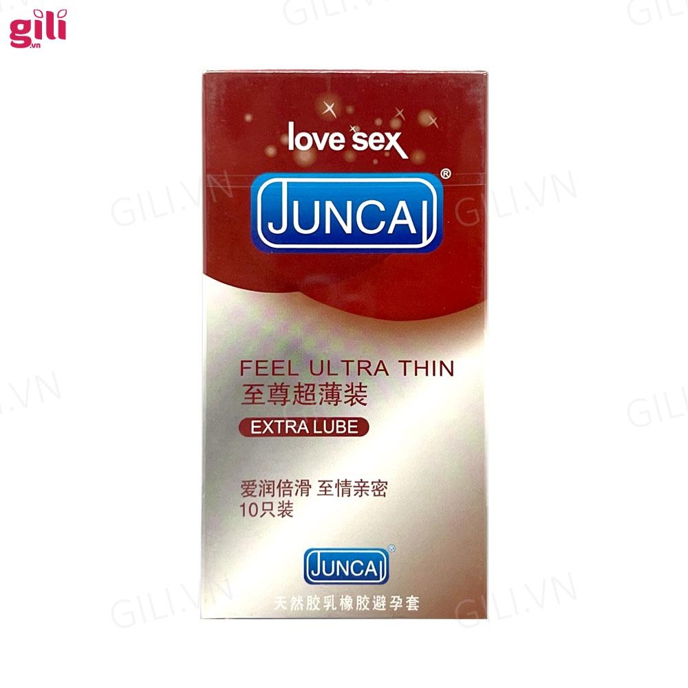 Bao cao su siêu mỏng Juncai Feel Ultra Thin  hộp 10 chiếc chính hãng