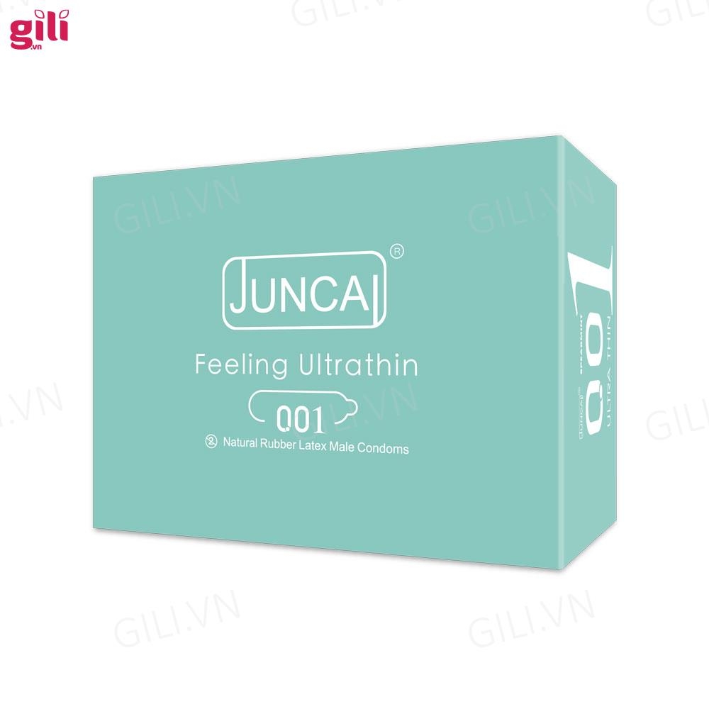 Bao cao su siêu mỏng Juncai Spearmint kéo dài thời gian hộp 10 chiếc chính hãng