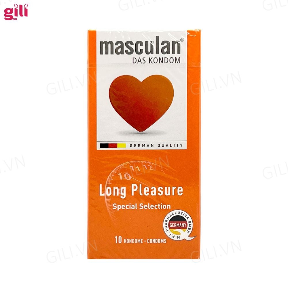 Bao cao su Masculan Long Pleasure hộp 10 chiếc kéo dài thời gian chính hãng