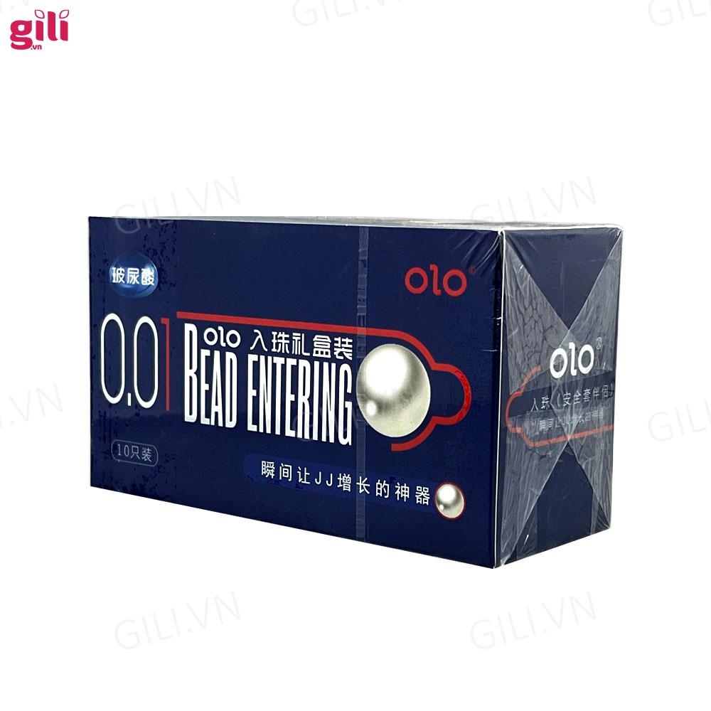 Bao cao su tăng khoái cảm Olo Đầu Bi hộp 10 chiếc Bead Entering chính hãng