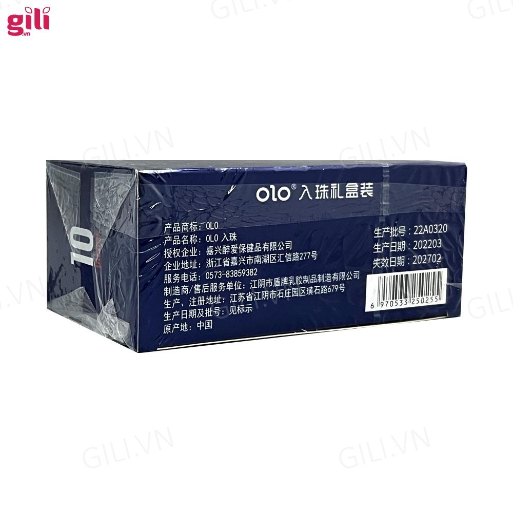 Bao cao su tăng khoái cảm Olo Đầu Bi hộp 10 chiếc Bead Entering chính hãng