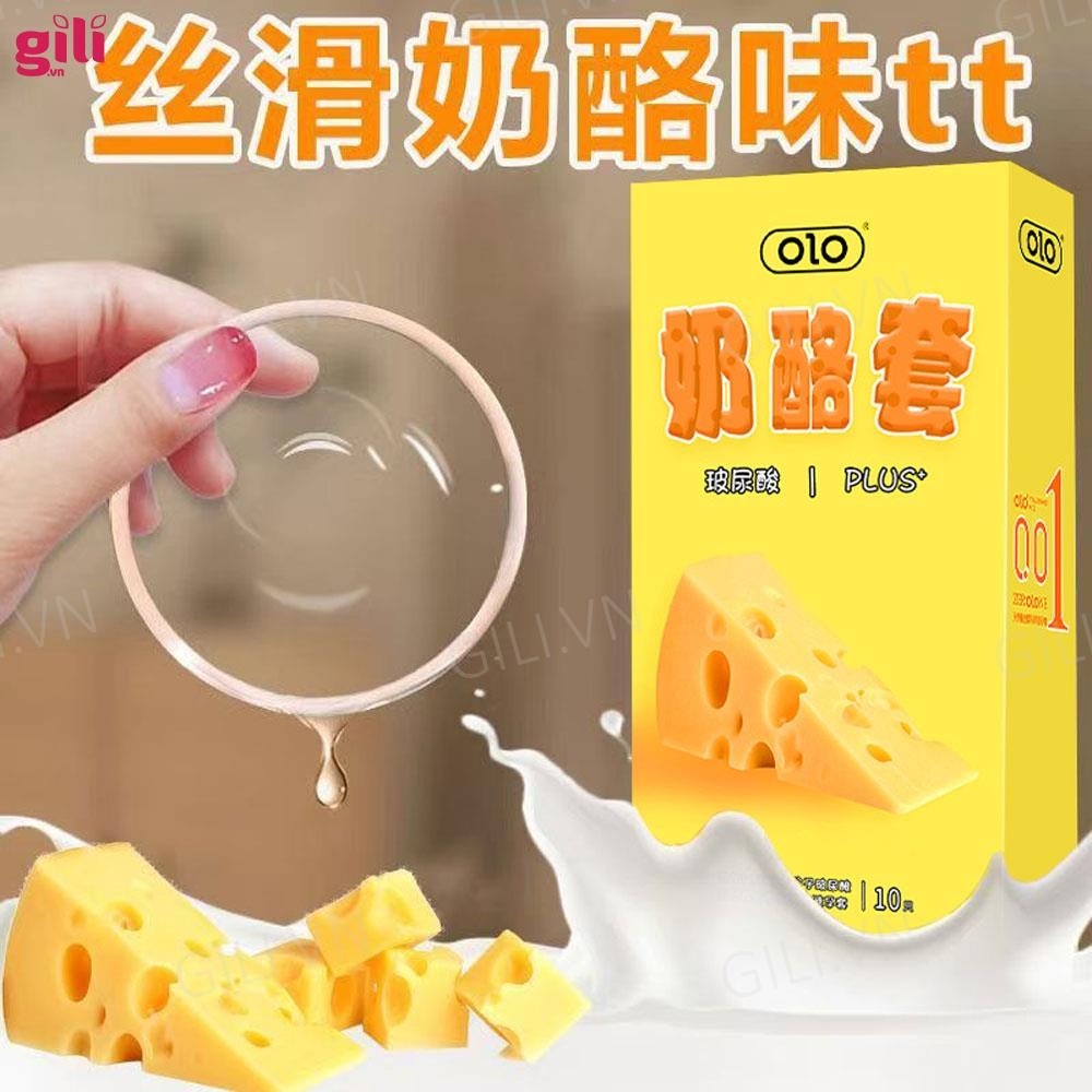 Bao cao su Olo Cheese Plus hộp 10 chiếc siêu mỏng chính hãng