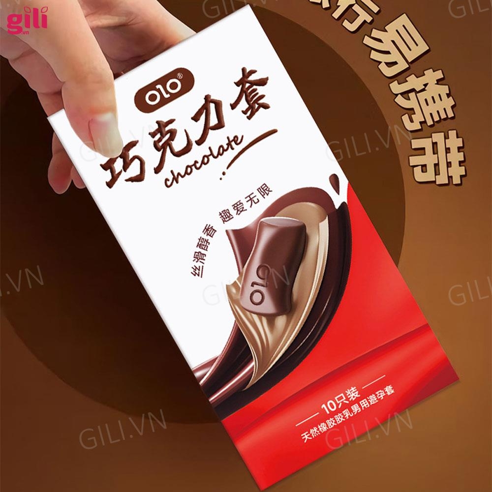 Bao cao su Olo Chocolate hộp 10 chiếc siêu mỏng chính hãng